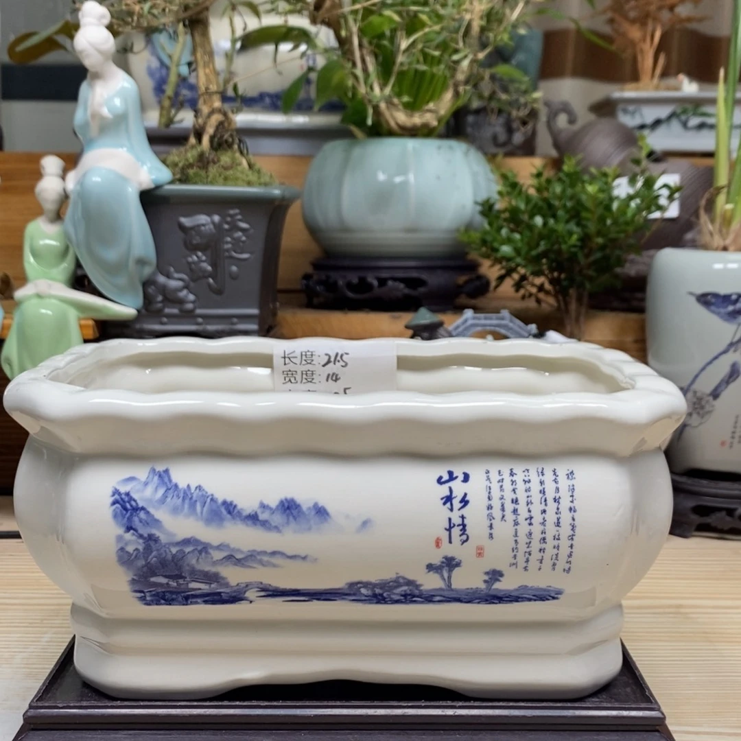 紫砂陶瓷艺术花盆陶瓷