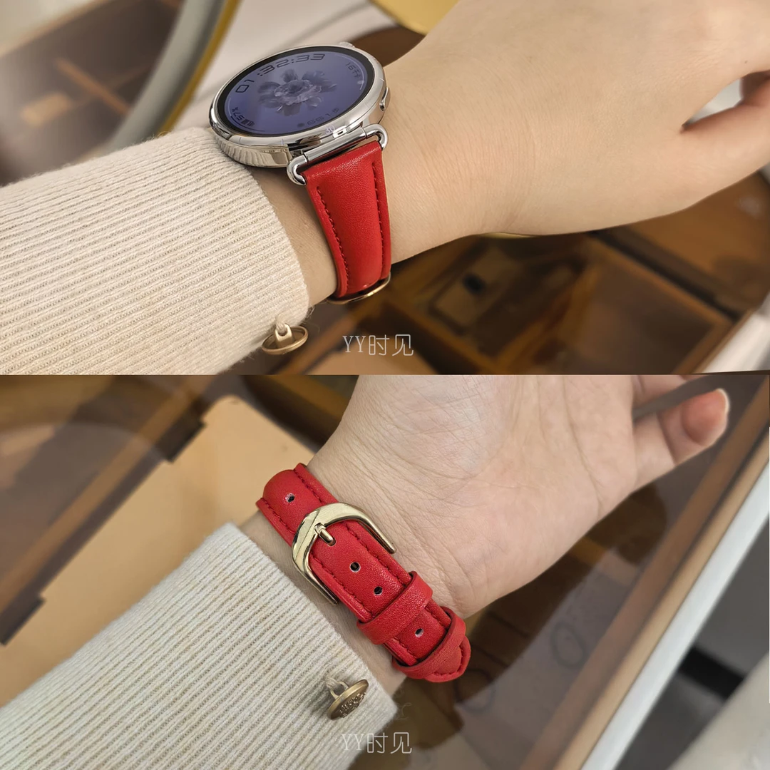 适配华为GT6/GT5/GT4真皮表带女士手表带watchGT pro小蛮腰皮表带