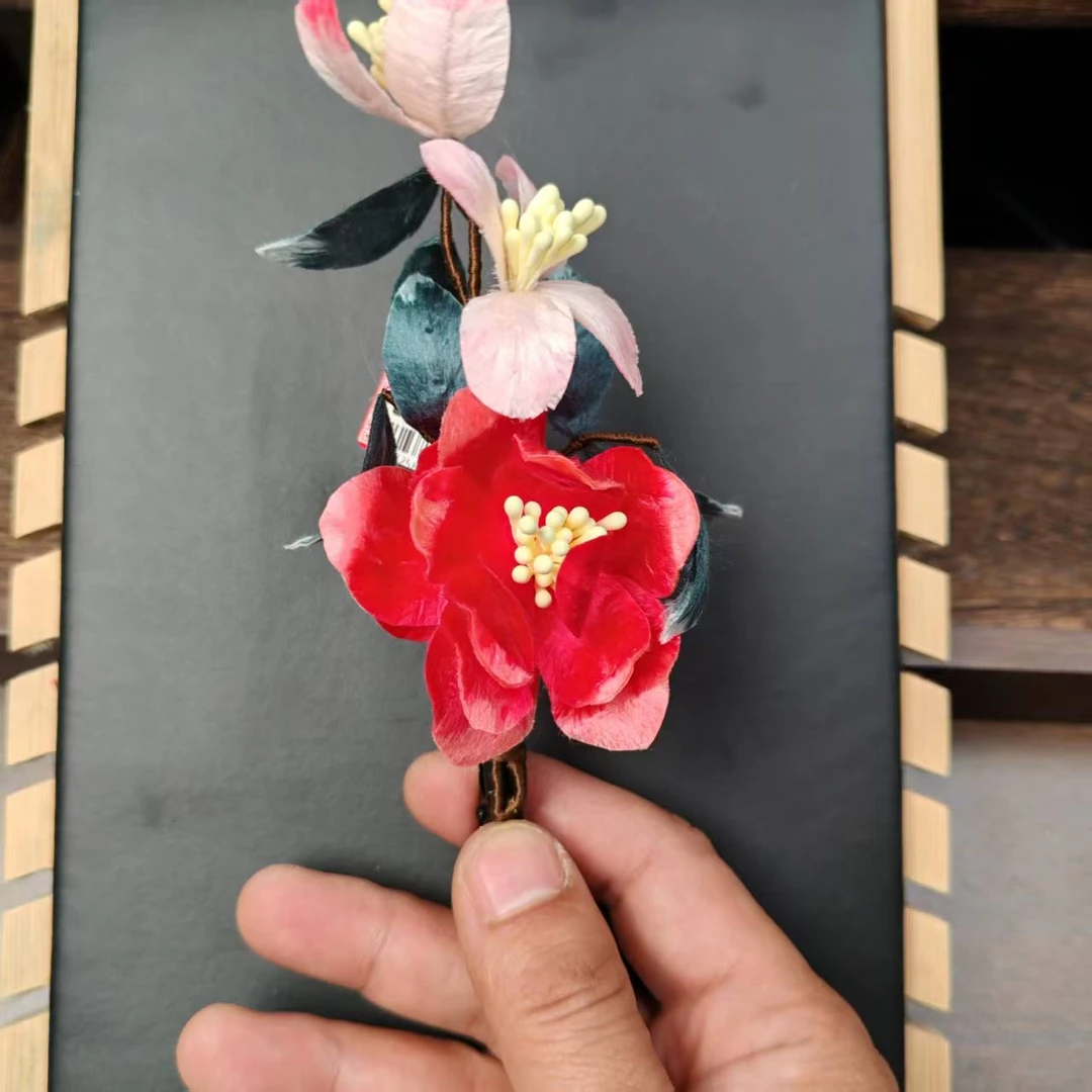 春风 非遗绒花古风配饰 （手工制品 默认微瑕）3153