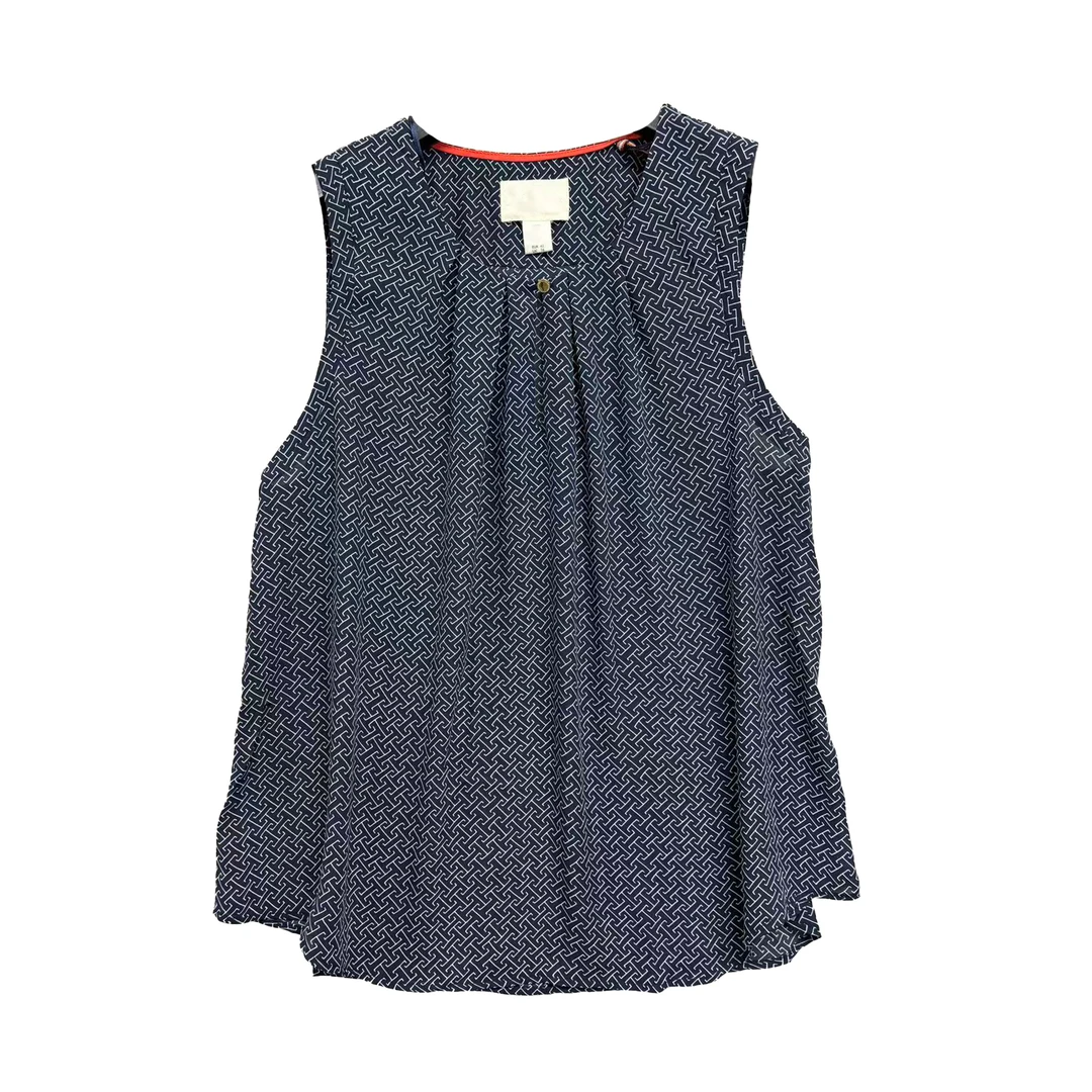 9530#夏季宽松百搭气质无袖衬衫