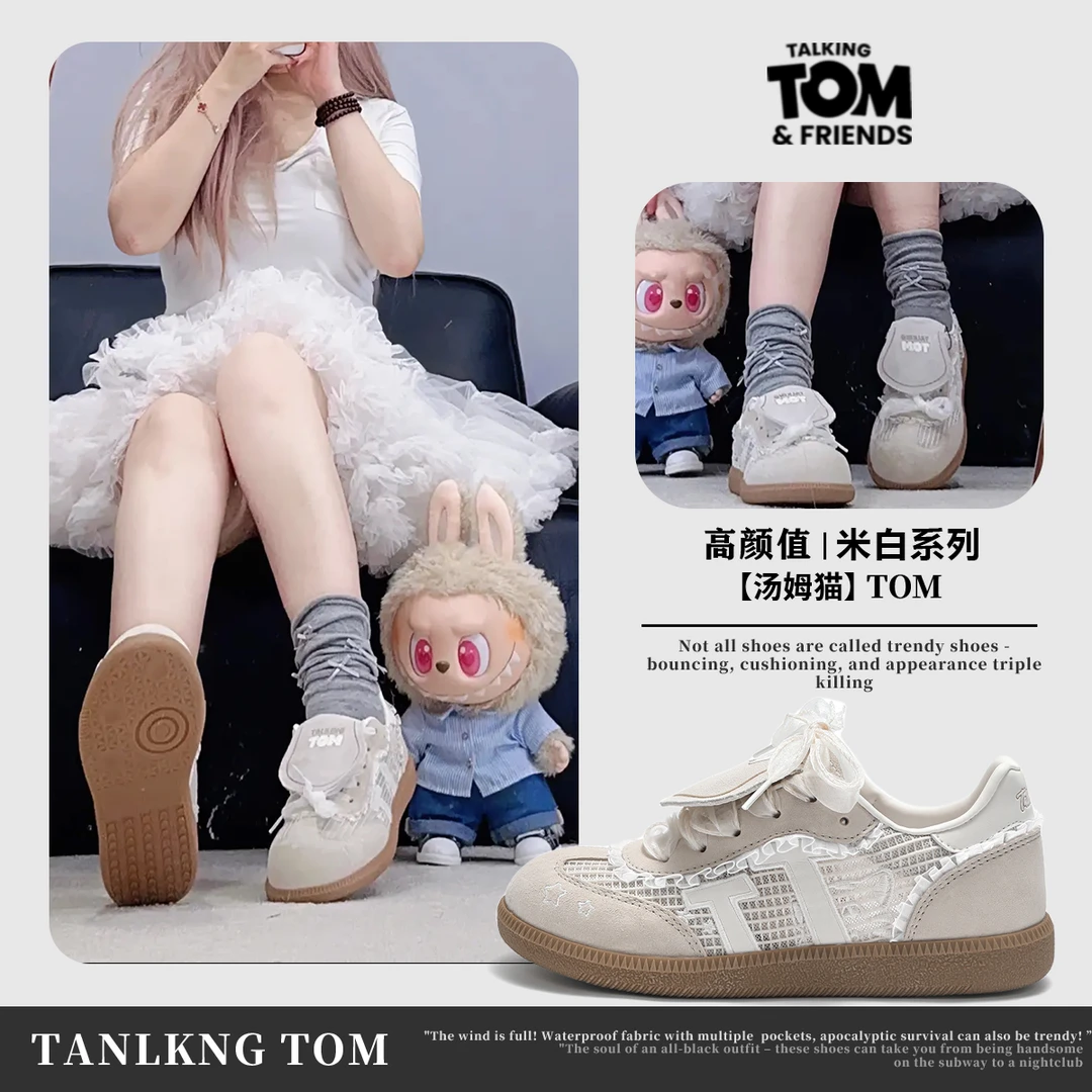 汤姆猫鞋子女款爆款2025新款小众学院风德训鞋百搭透气小香风女鞋