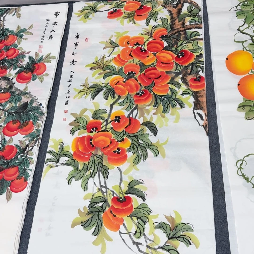 国画四尺尺寸70X140纯手绘作品