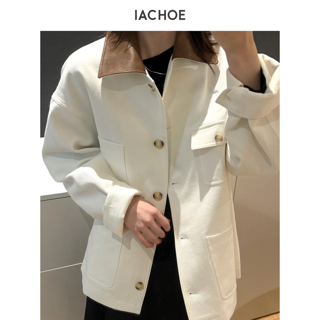 IACHOE白色巴恩风外套3621507005