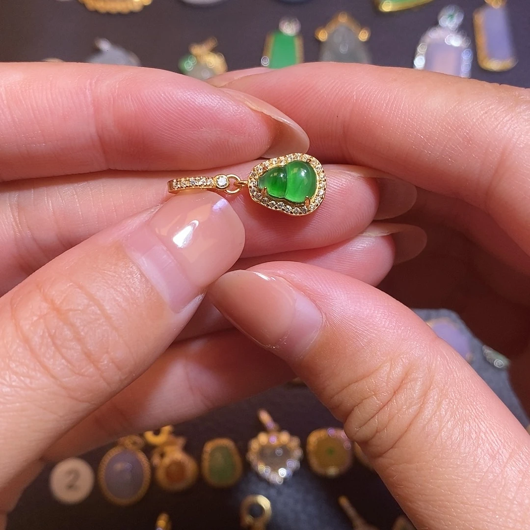 翡翠银S925镶嵌项链