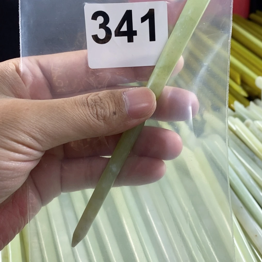 未镶嵌蛇纹石玉发簪