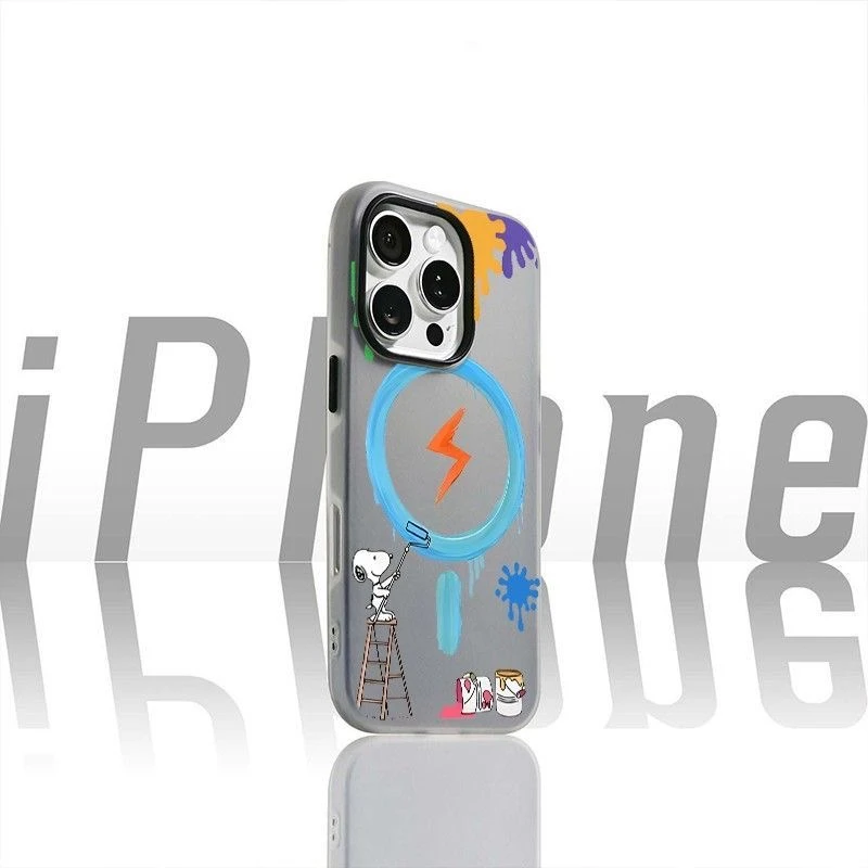 ZMGX闪电史努比果冻二合一适用iPhone16/15promax手机壳苹果14/13