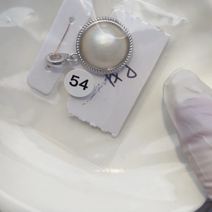 拼合珍珠（马贝珠）耳饰银S925镶嵌