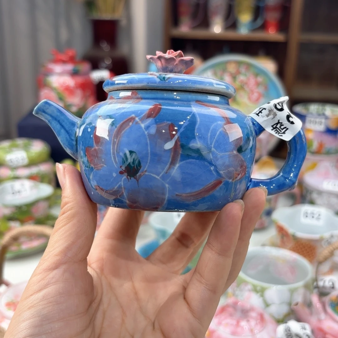 景德镇手绘高温釉下彩陶瓷茶具