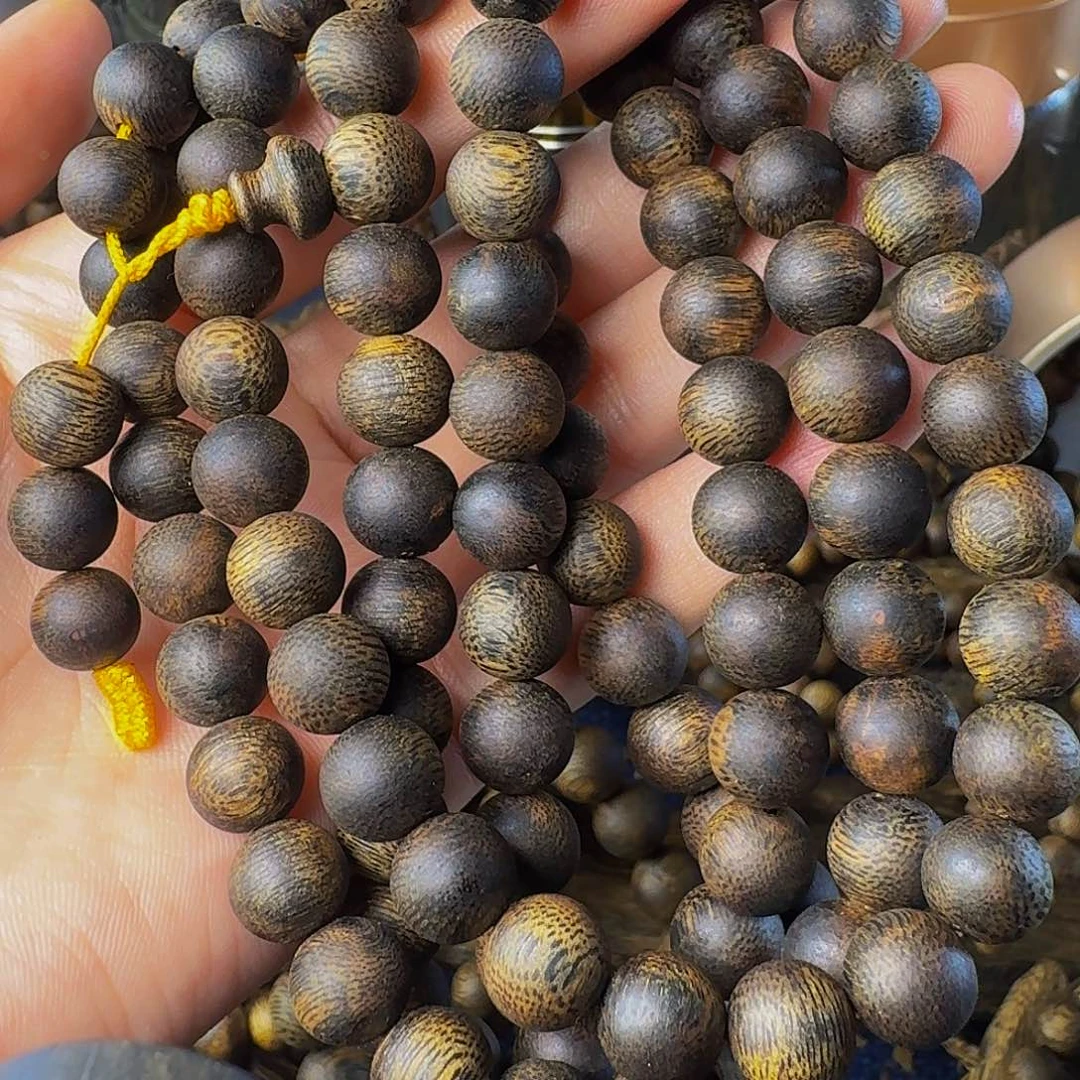 手串沉香一**水沉水卡九圆珠51.8克