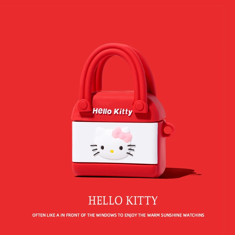 适用airpodspro2保护套airpods4保护壳3可爱KT猫咪苹果蓝牙耳机套