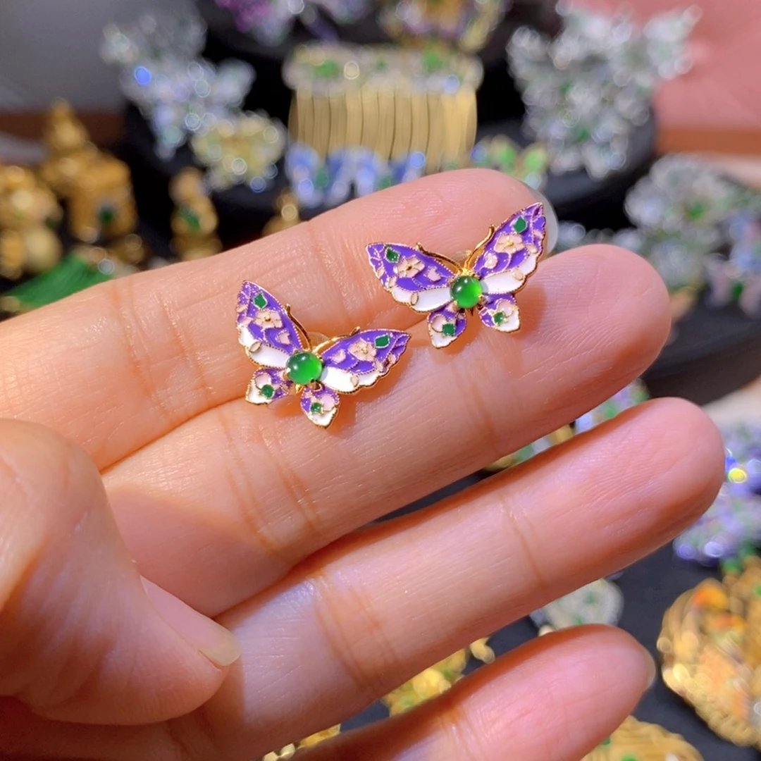 吊坠(不含链)银S925镶嵌翡翠