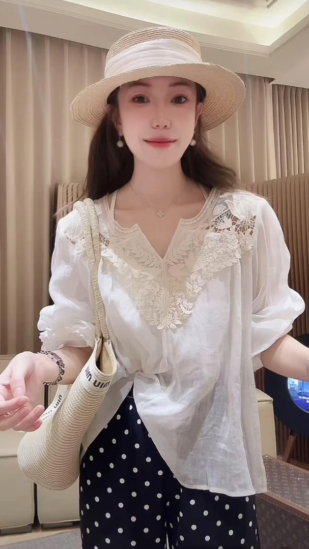 DEDM•STUDIO/100%苎麻精致时尚绣花长袖衬衣2504CS/MM20251665