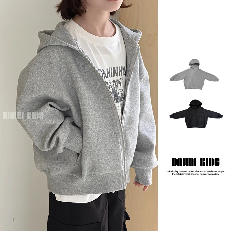 嗒囜【追风小火箭】透气疯跑不闷汗 高克重长绒棉儿童秋季卫衣外套