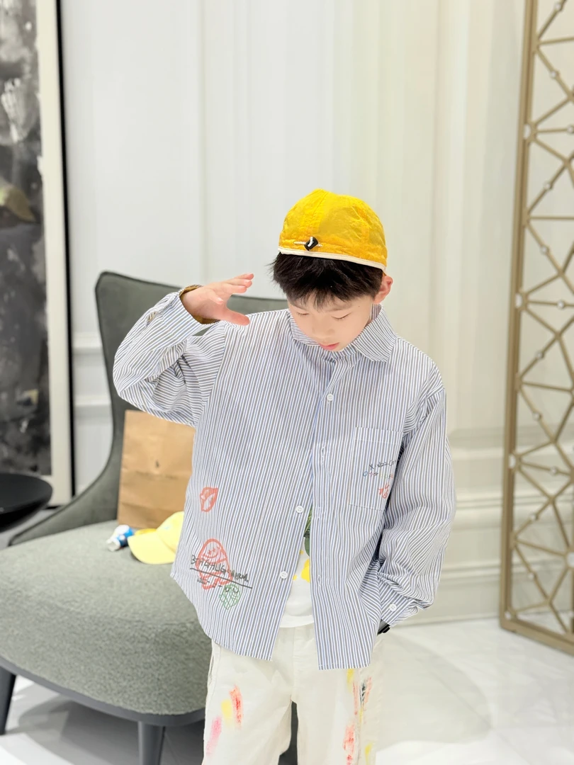 亿洋童装定制“学院涂鸦”儿童限量款衬衫B5545