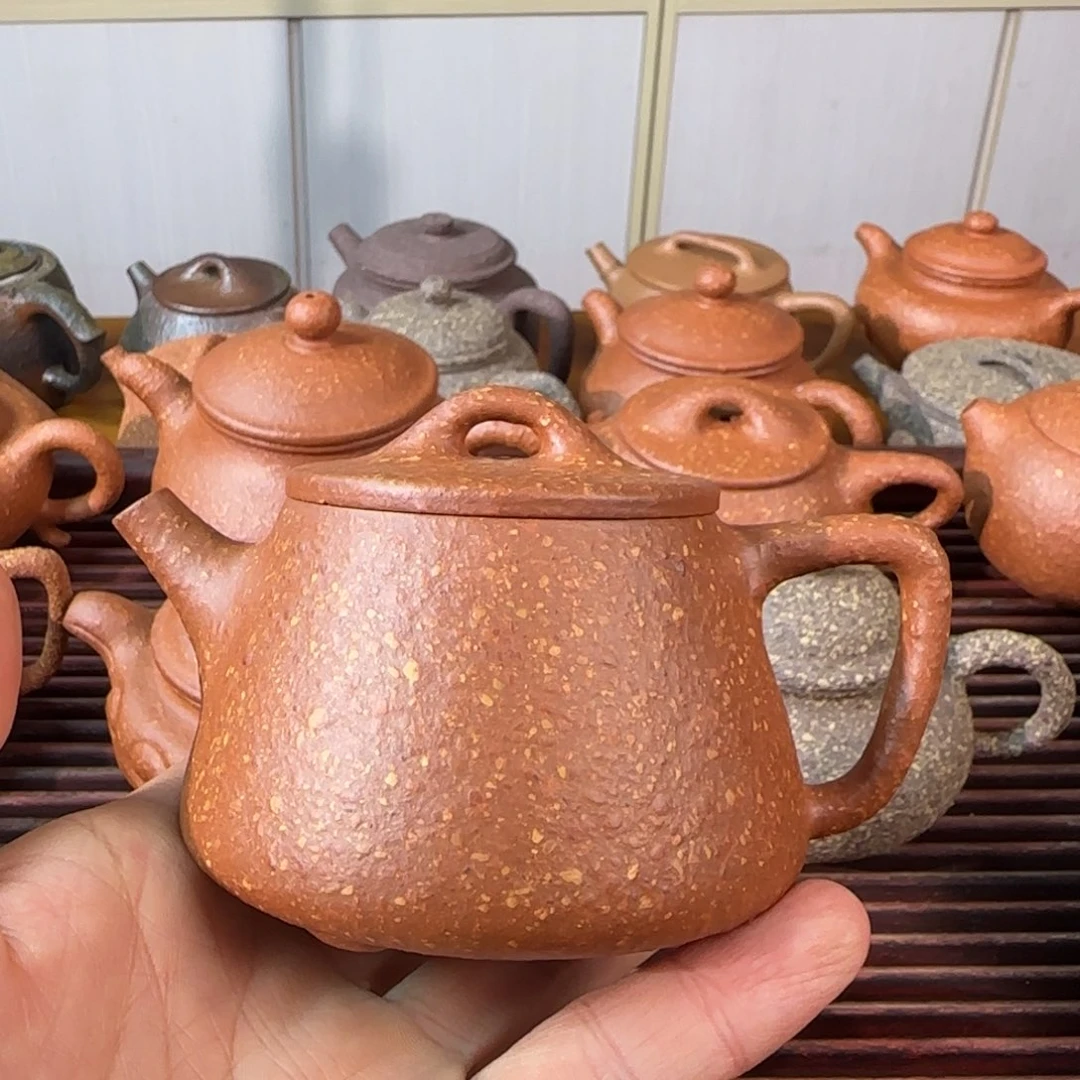 紫砂茶壶八目红降高瓢180cc