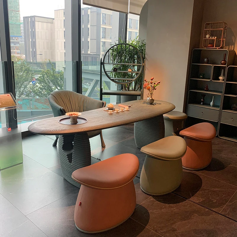 新中式茶桌2025新款高端实木茶台胡桃木客厅家用办公室异形泡茶桌