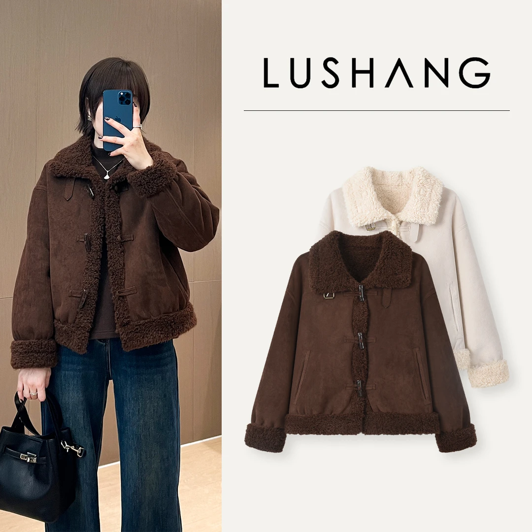 【复古腔调】美拉德风，仿皮毛一体！露赏2025冬季翻领麂皮绒短外套