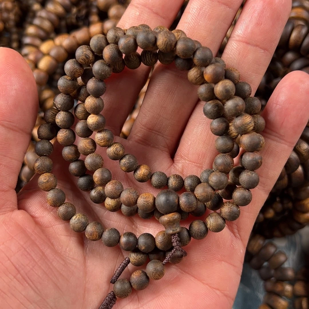 米***叶手串沉香圆珠多圈0.6规格18克圈沉水