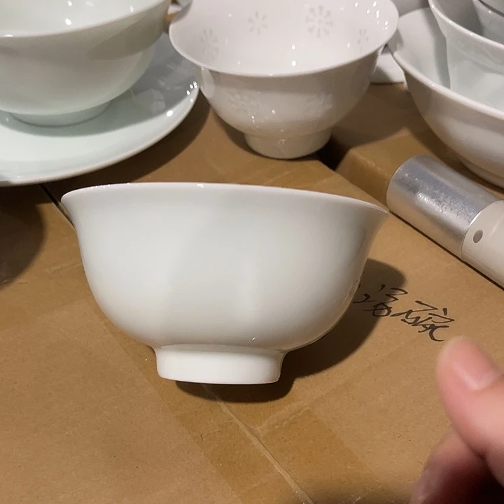 瓷片云青4.75英寸米饭碗十个，包邮