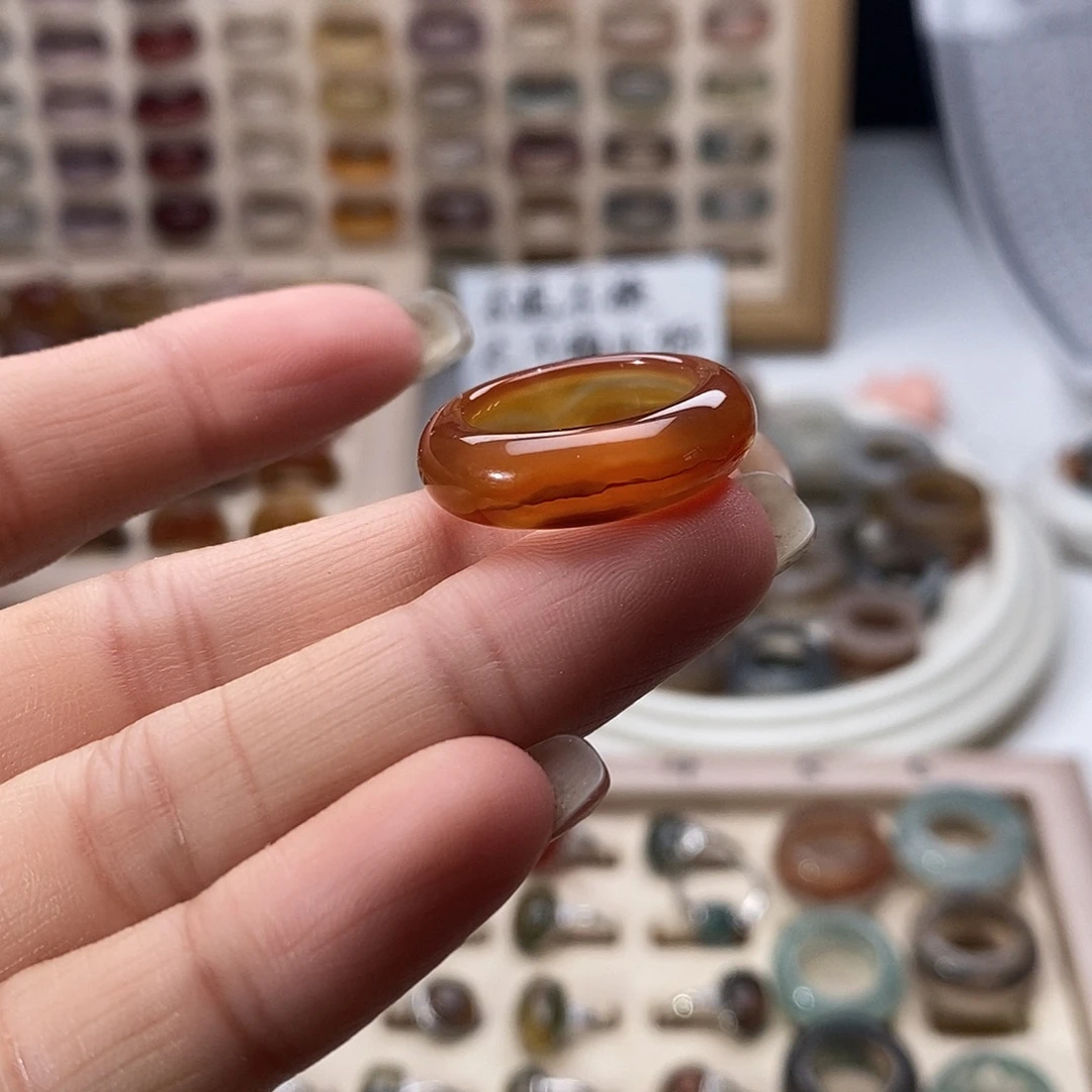 未镶嵌戒指玛瑙/玉髓A 45不退换港15