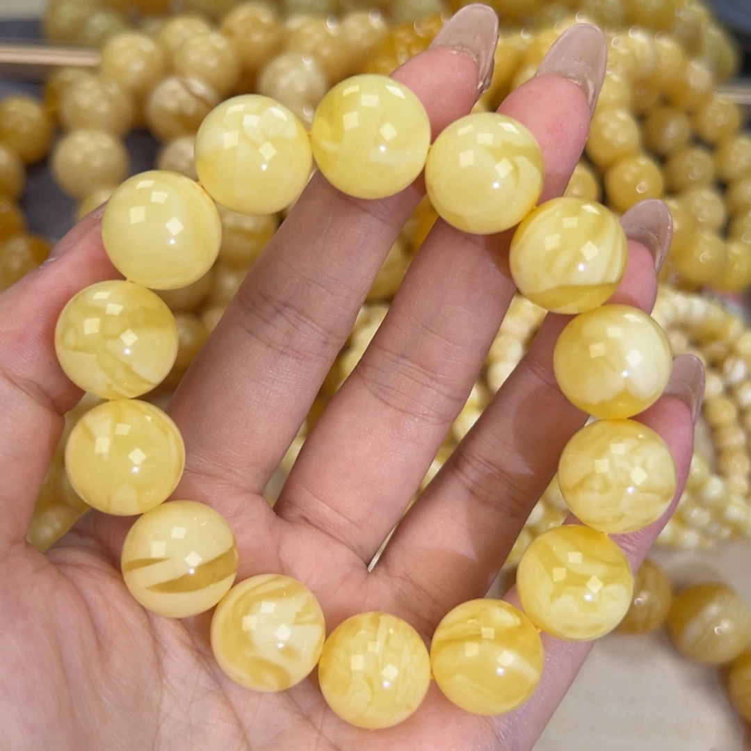 琥珀未镶嵌手链33.3妖花