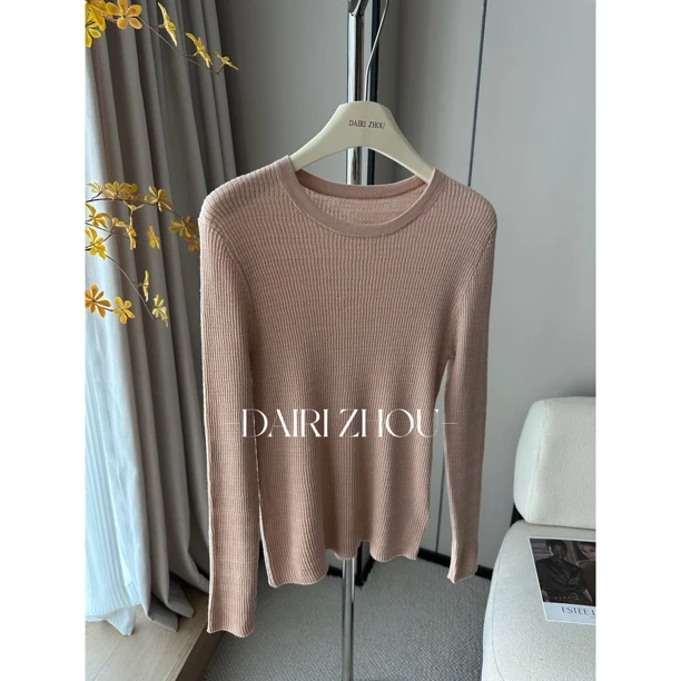 DAIRI  ZHOU▪️继续的意义   10羊绒90羊毛圆领纯色打底衫长袖简约