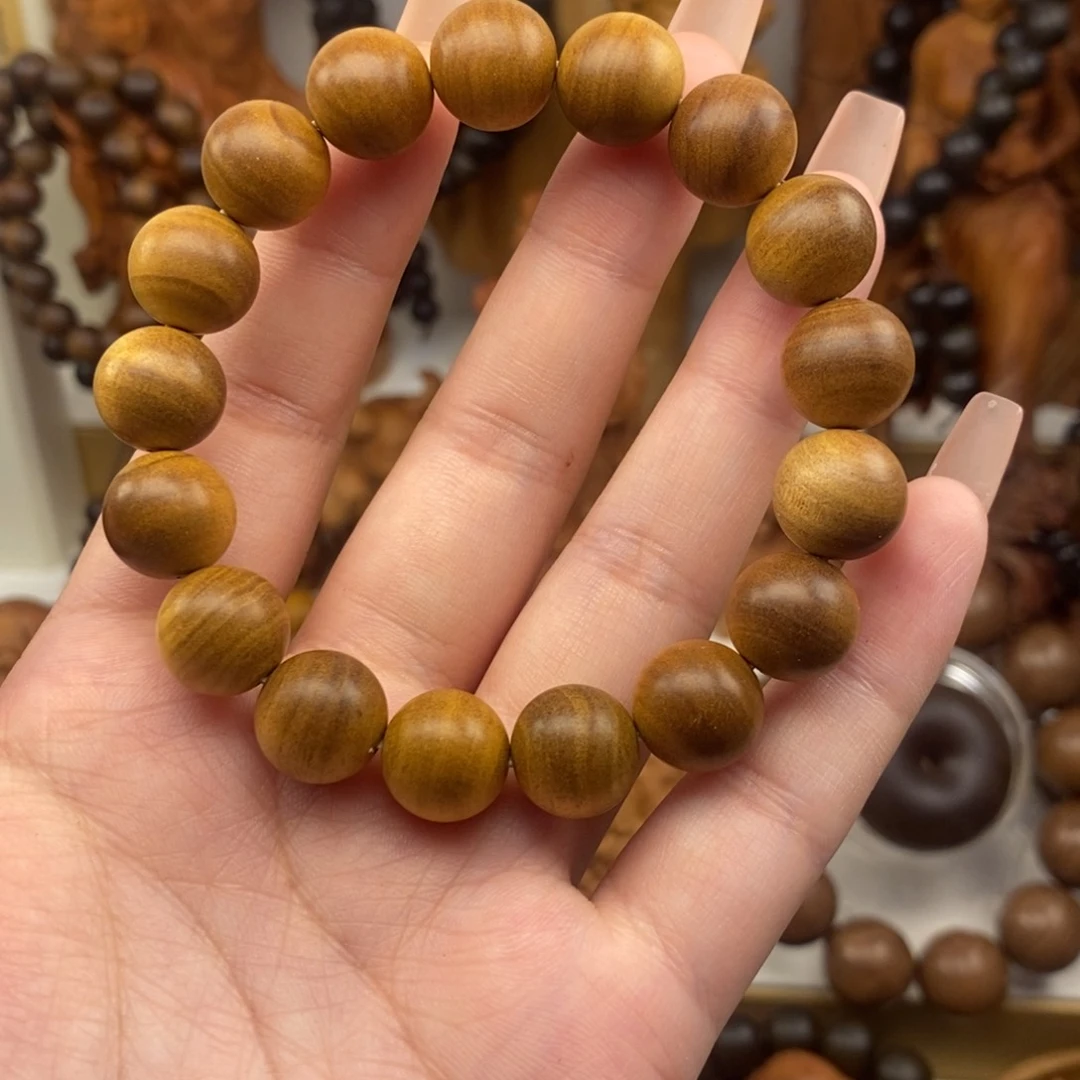檀香木手串/手链老山檀黄肉1.2奶香微瑕