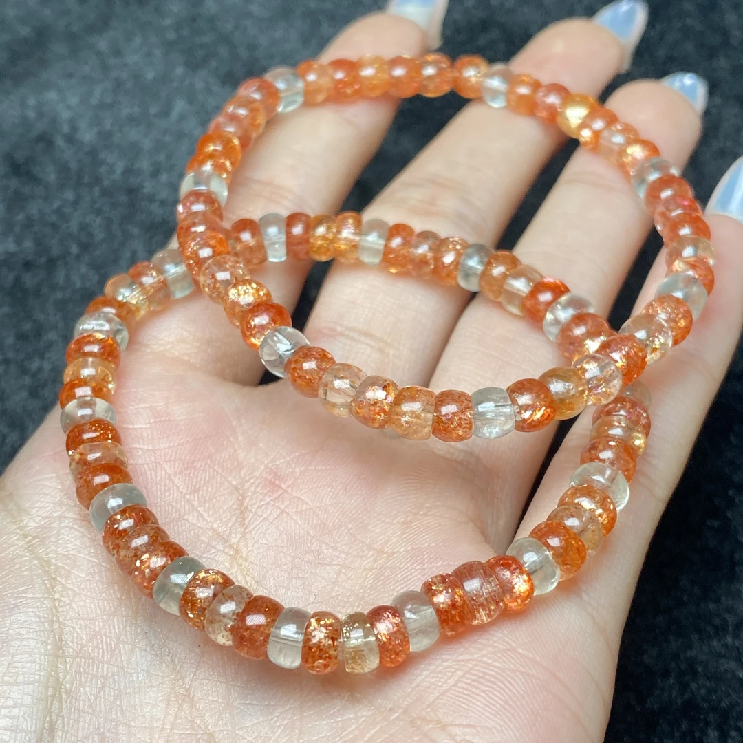 【铭记珠宝】日光石DIY手串13-DM47L52【多样性发一件】尺寸约5mm+