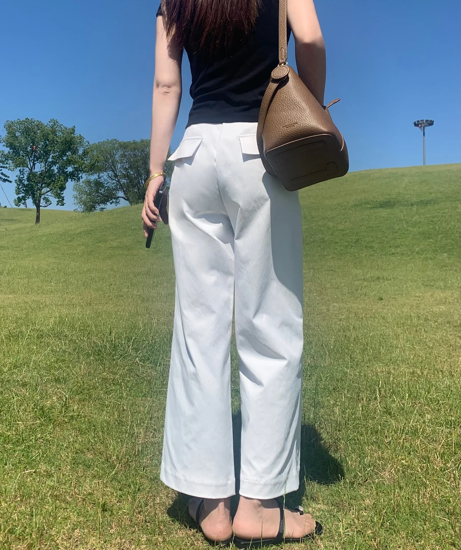 卡其色九分裤子女爆款2025夏季新款洋气网红小个子直筒阔腿休闲裤