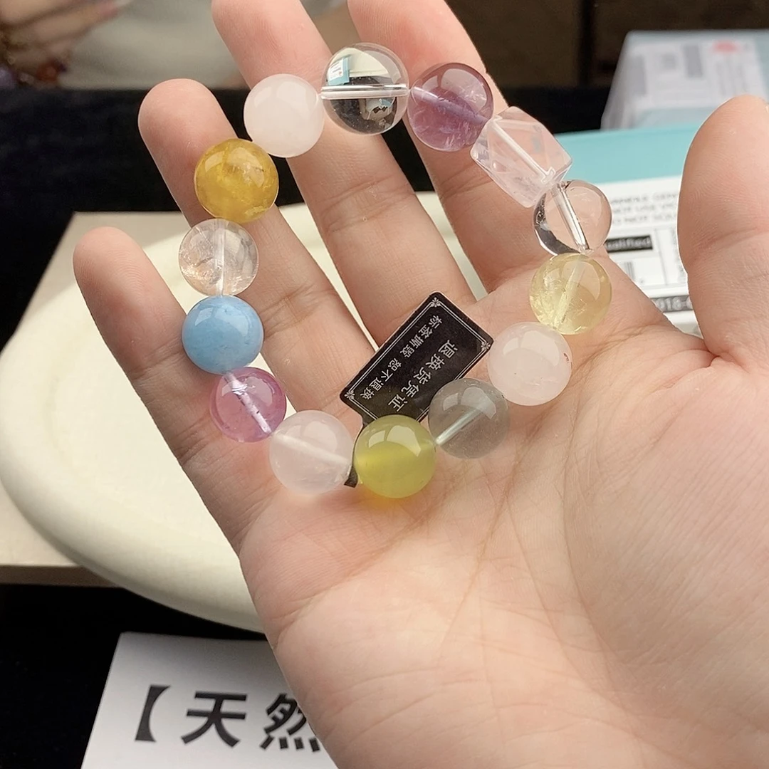 银S925镀金镶嵌手链水晶