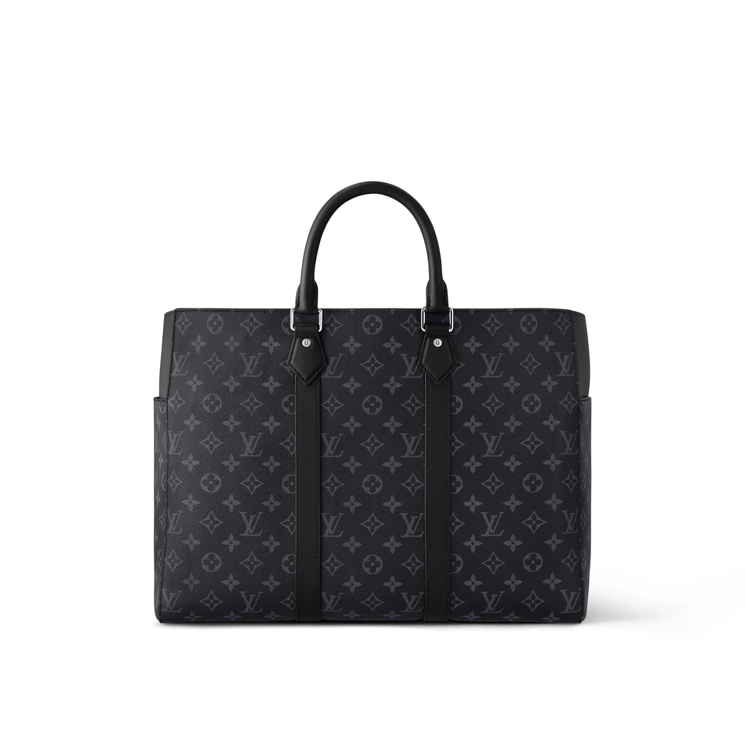 未使用 LouisVuitton/路易威登 8945/男士时尚芯片款黑老花托特包