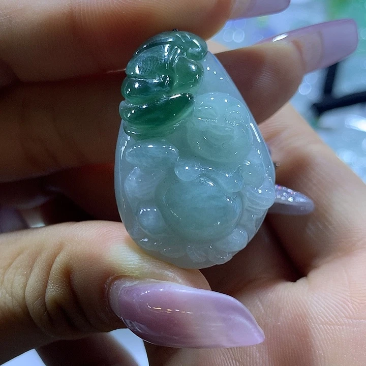 翡翠未镶嵌颈饰天然翡翠A货吊坠