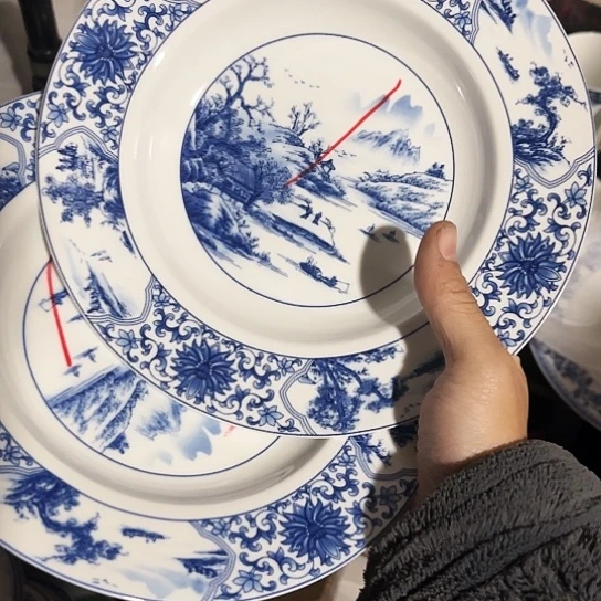 盘8寸深盘两个陶瓷陶瓷
