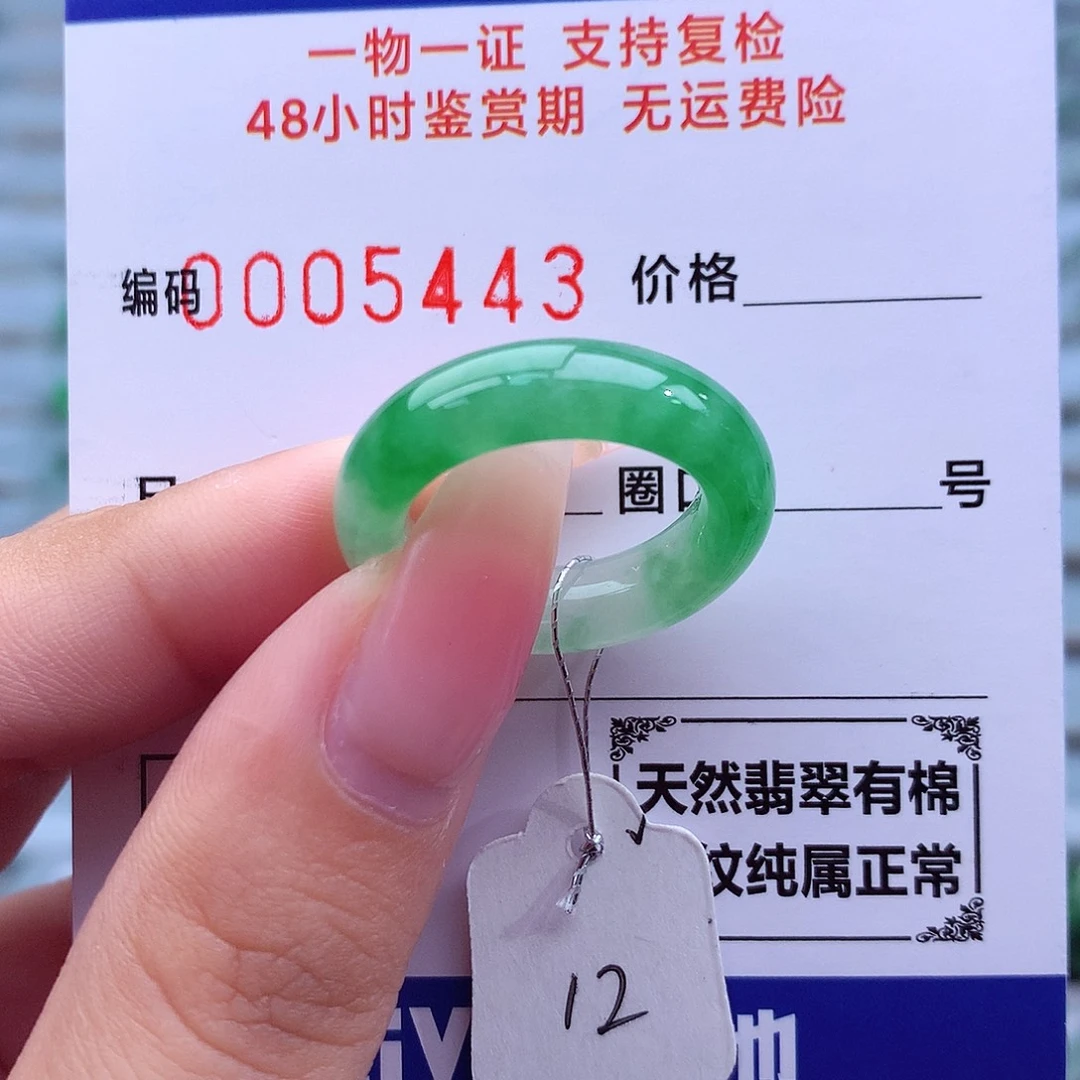 翡翠未镶嵌戒指天然
