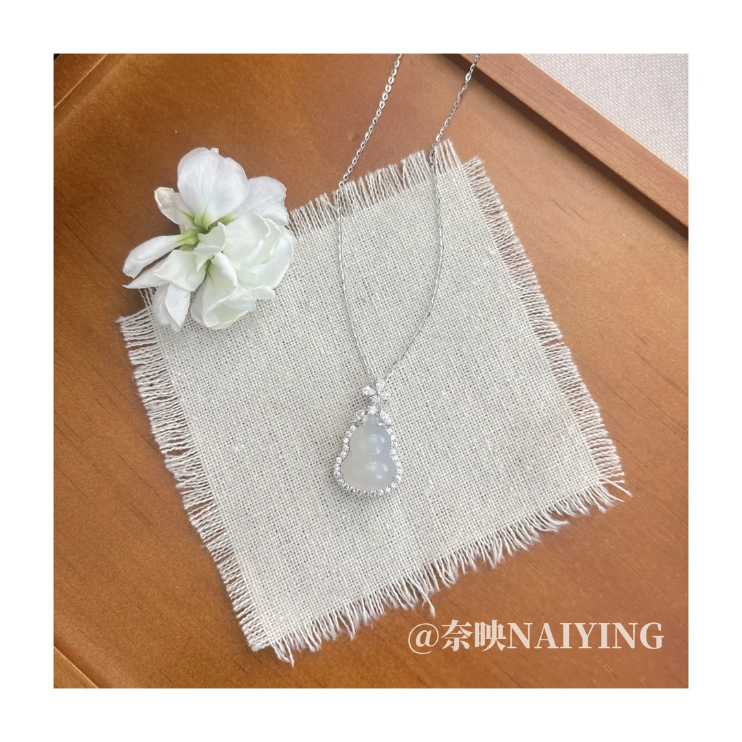 链子925银 925银项链。葫芦吊坠 简约大气锁骨链