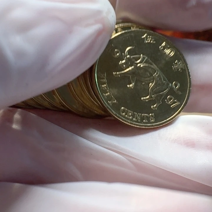 其他普通金属10枚1997年牛币