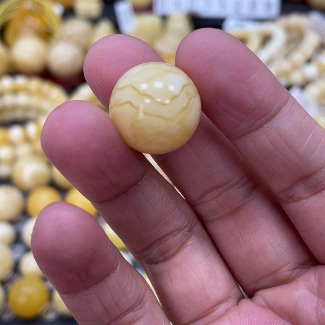琥珀珠宝奇石未镶嵌17.9mm瑕疵福利款