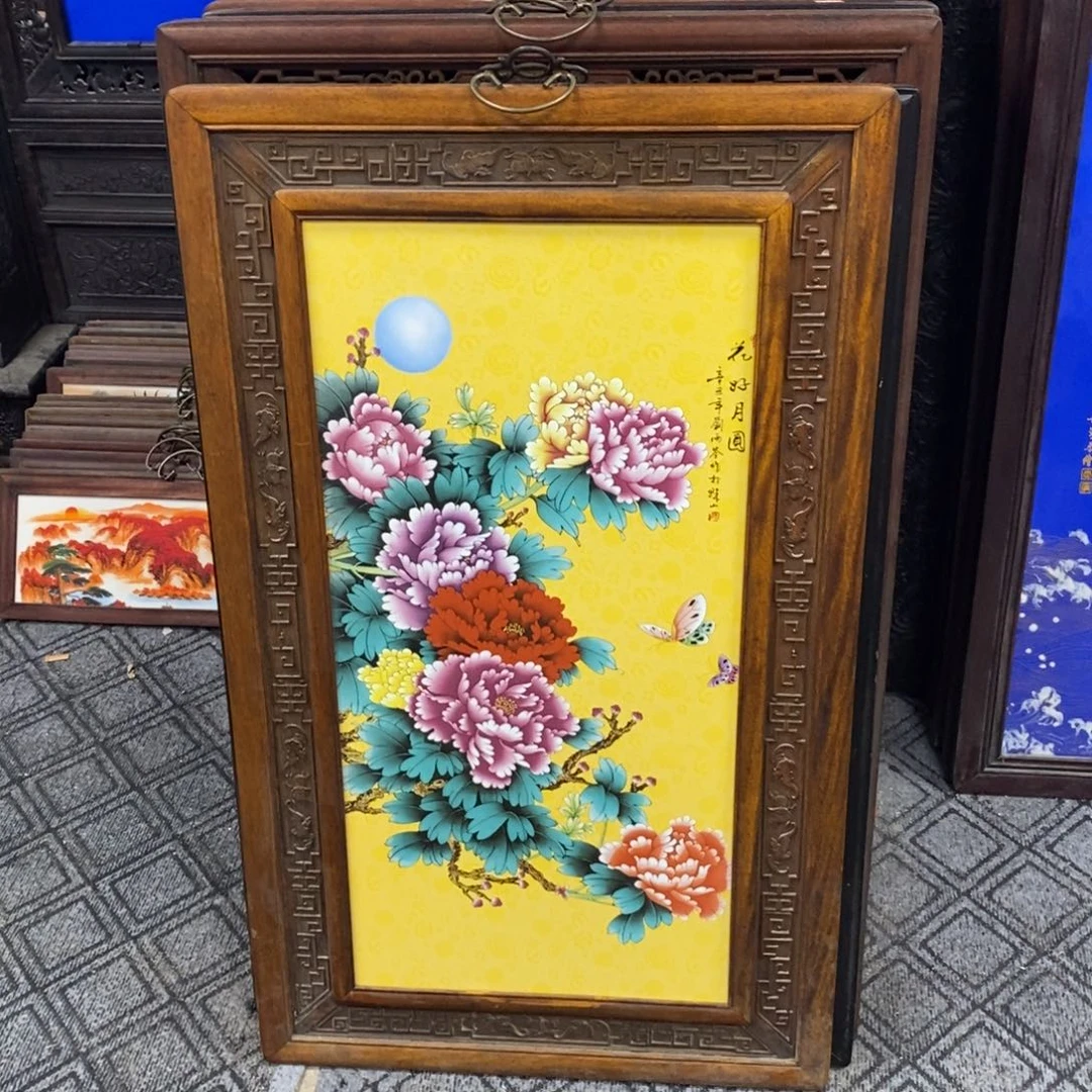 瓷片100*60 景德镇瓷板画柴窑烧制