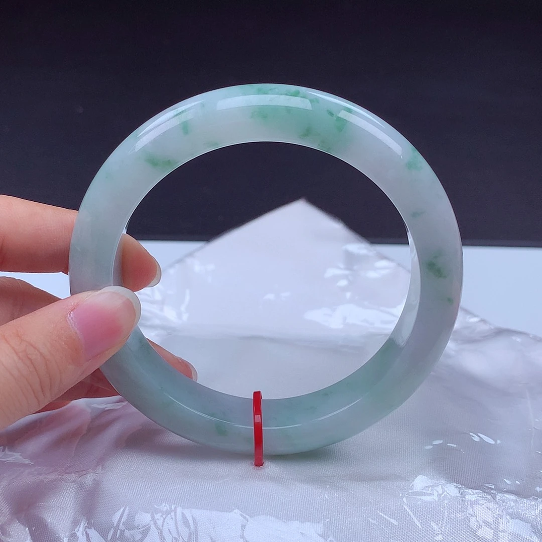 翡翠手镯未镶嵌63圈00053泥鳅背翡翠直播