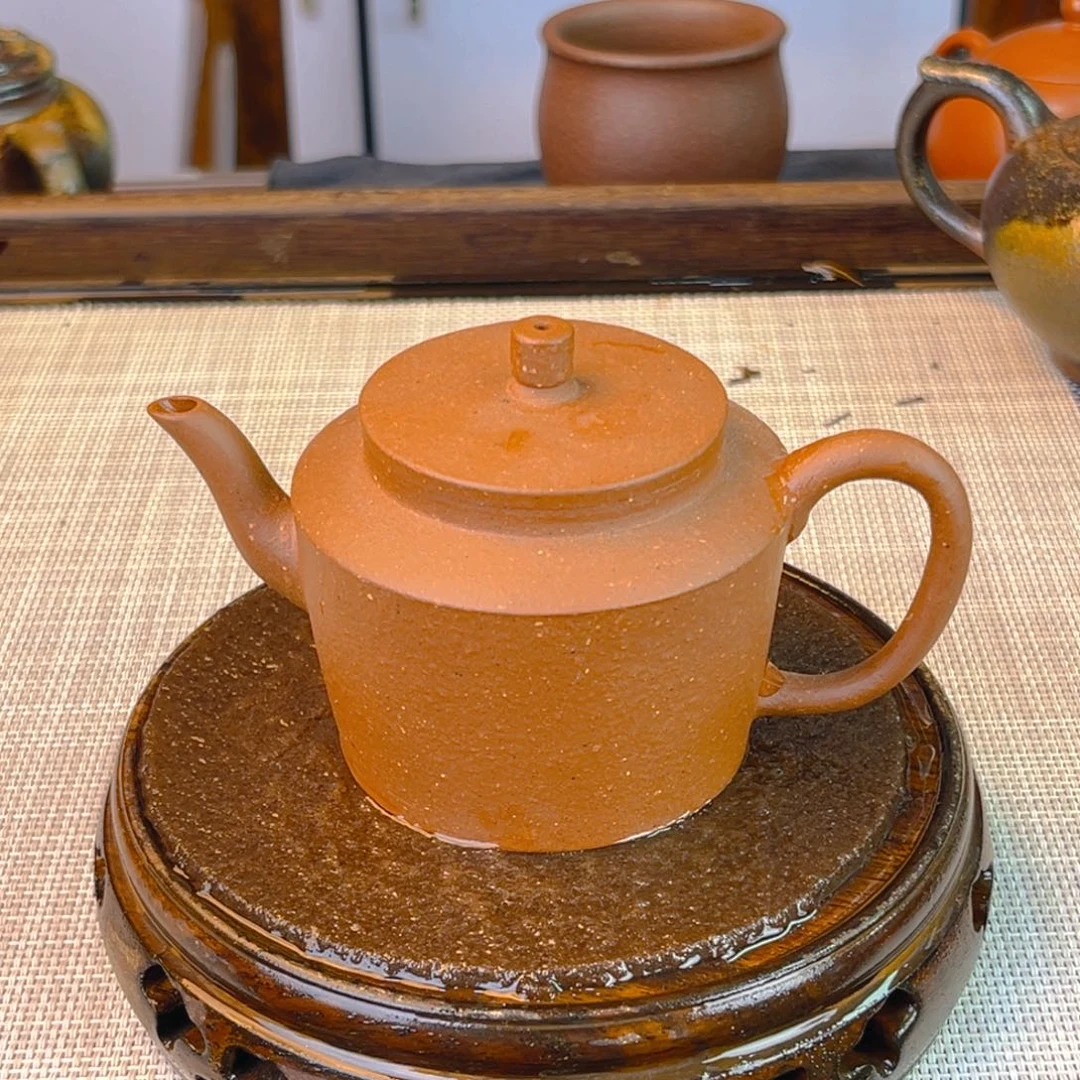 紫砂茶壶黄龙山朱泥150cc