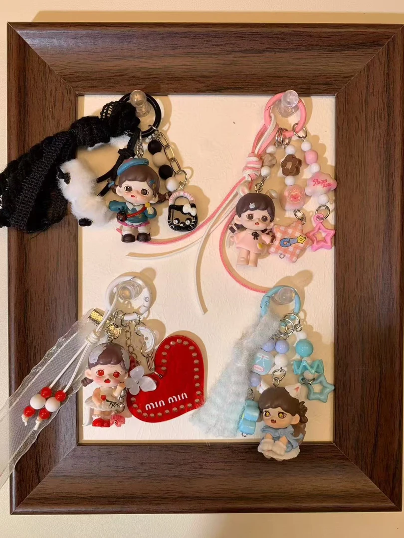 于小姐diy居家饰品创意萌粒改娃手机链汽车摆件包包挂件挂饰