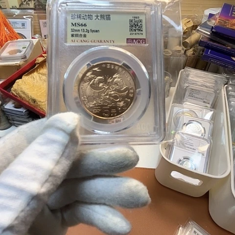 其他普通金属大熊猫币评级66分，，，，