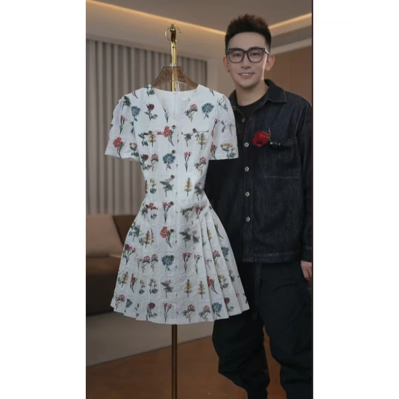 【语馨服饰】9482新款短袖高贵气质收腰显瘦连衣裙