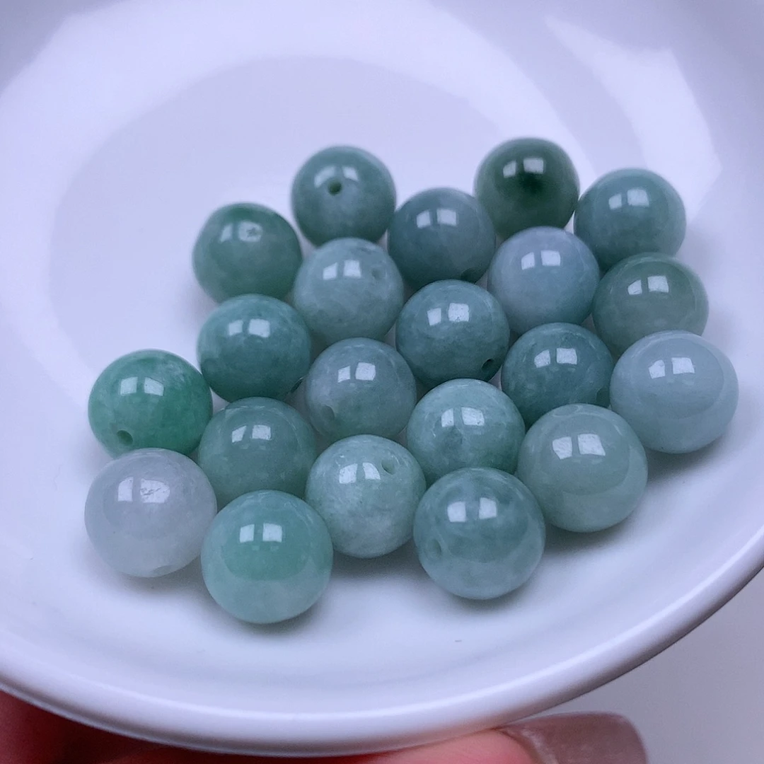 翡翠散珠翡翠圆珠卡9加20颗