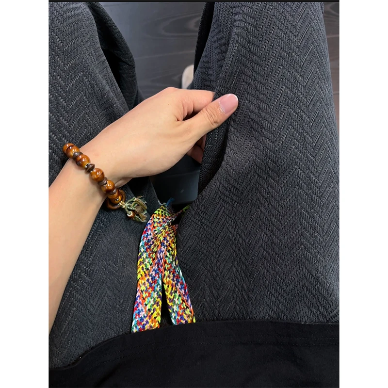 麦穗纹宽松直筒休闲阔腿卫裤男女款秋季新品潮流时尚百搭显瘦长裤