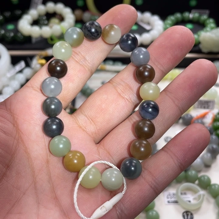 手链未镶嵌和田玉新疆且末青花娄兰卡10柔光