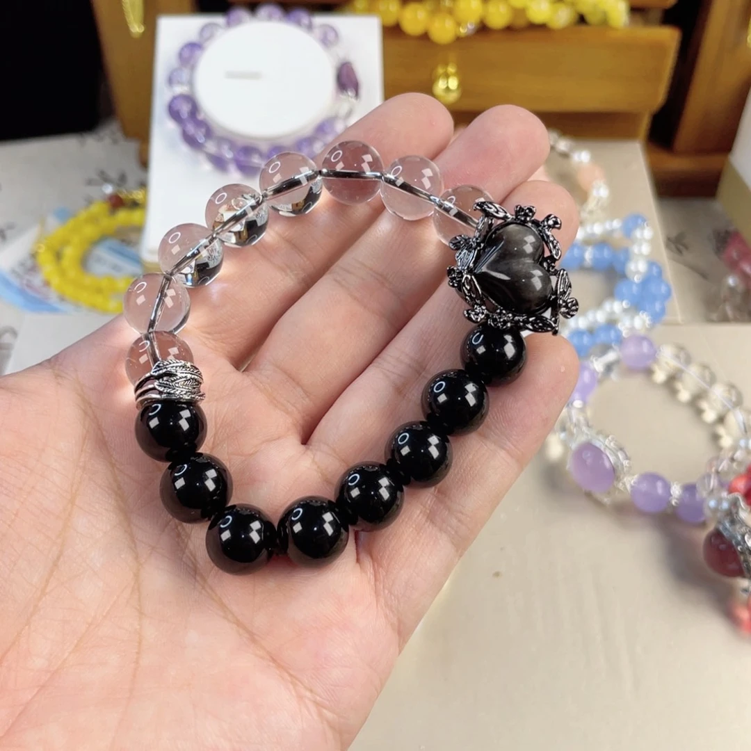 针钠钙石手饰银S925镀金镶嵌