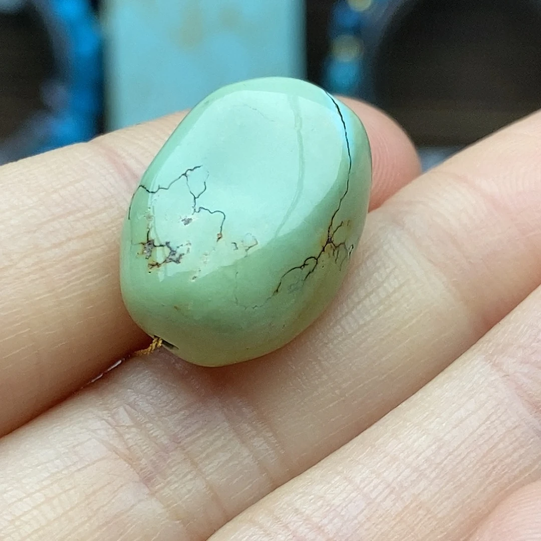 绿松石未镶嵌瓷釉级果绿色随行