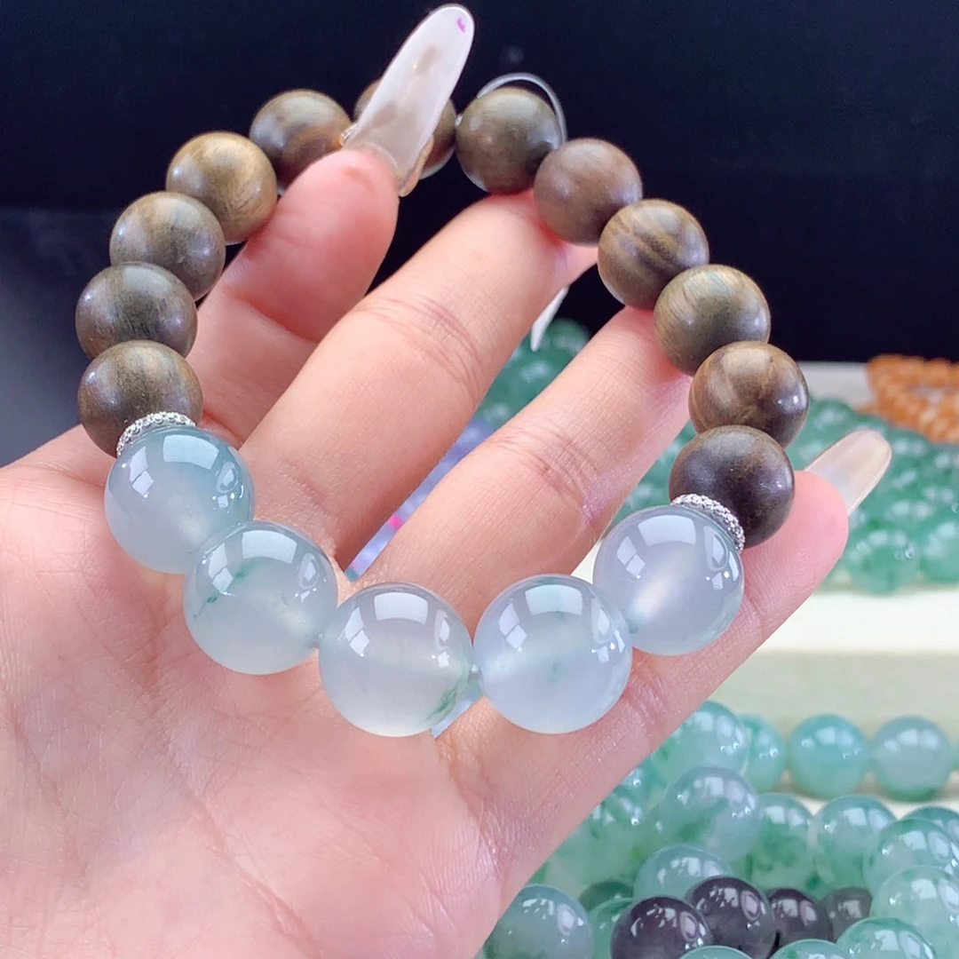 翡翠手链未镶嵌卡14mm+