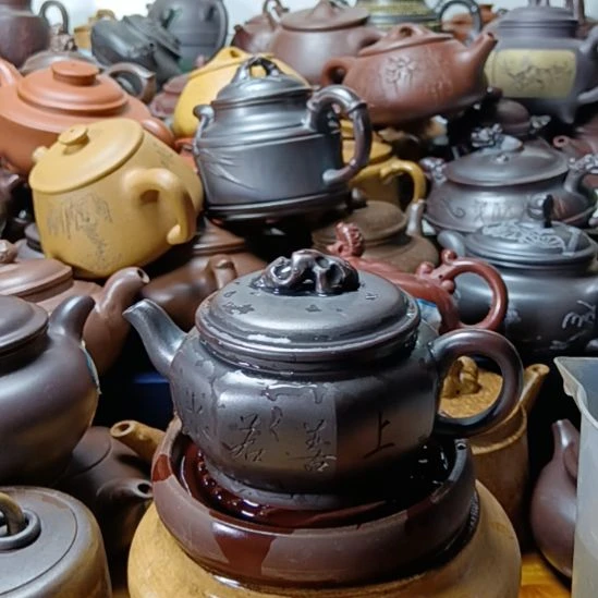 茶壶紫砂宜兴原矿古乌泥柴烧手工260cc紫砂壶